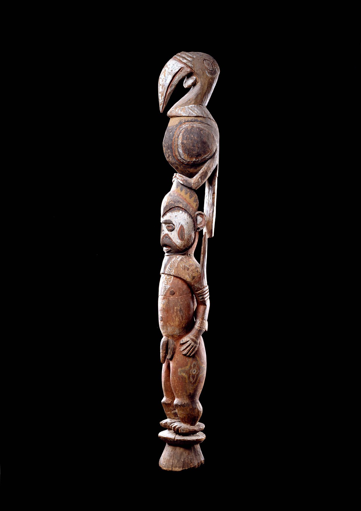 Totem au calao Papouasie Nouvelle Guinée